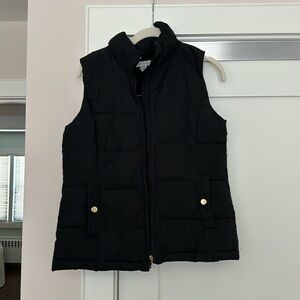 Charter club, black puffer vest - size S
